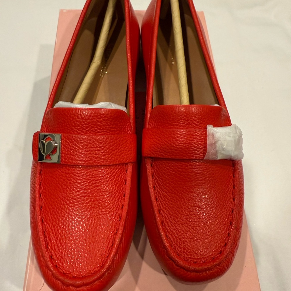 Kate Spade Red Classic Loafers